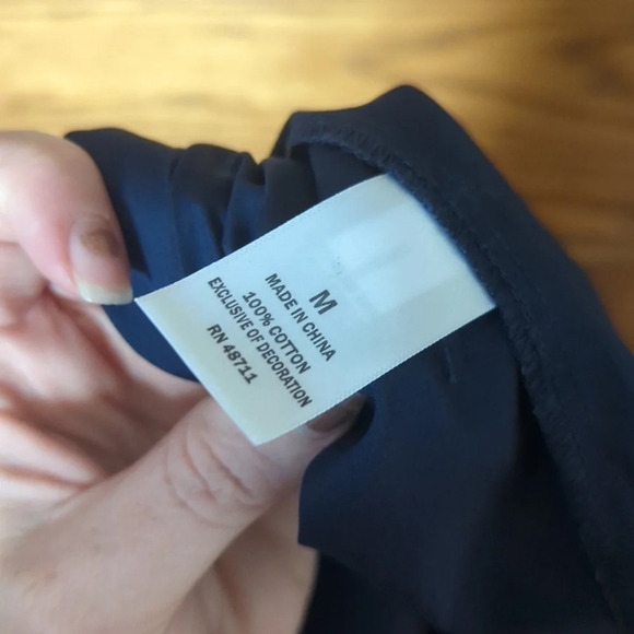 NWT Ophelia Roe Navy Collared Ruffle Dress Size M - Picture 6 of 8